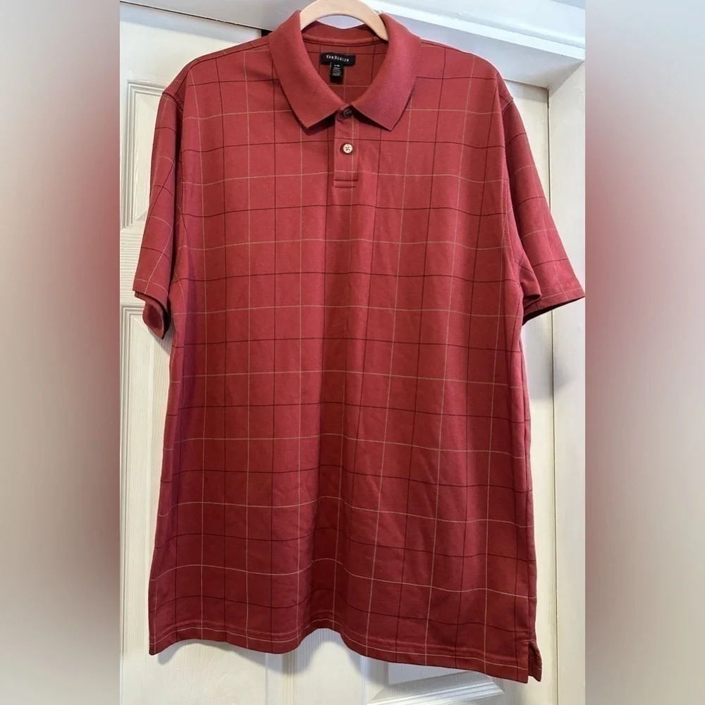 Mens Van Heusen Collard Shirt with Squared designs